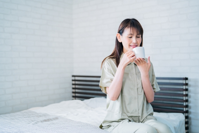 就寝前の50代女性