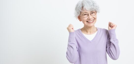 たいそうお喜びの70代女性